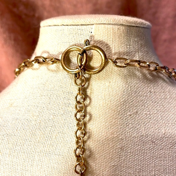 Stella and Dot chrystal statement necklace w gold tone chain and extender! - Picture 8 of 14